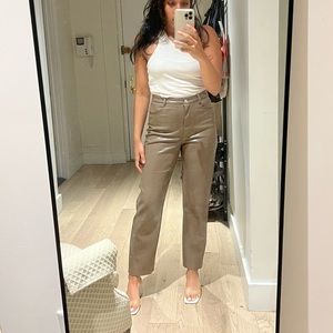 Aritzia Melina faux leather pants worn 2x. Like new